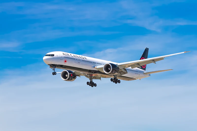 Passenger jet on approach, arriving travelers who booked New Hampshire rental car delivery instead of an airport counter