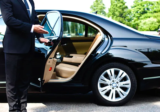Vorenza Rental Cars executive sedan ready for delivery to a Bedford, NH hotel along Route 101